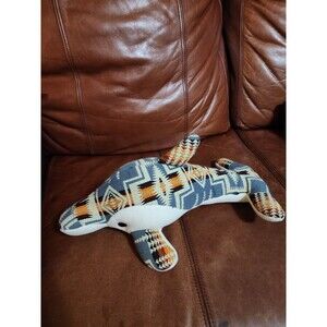 Vintage Galapagos Confecciones Hand Made Wool Aztec Dolphin Plush RARE